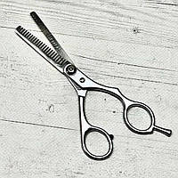 Ножиці філіювальні односторонні для волосся Hairart H02618 Срібні (5.5")