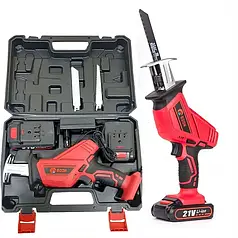 Потужна акумуляторна шабельна пила Edon AD-21Fj : з АКБ 21V , 3280 об/хв, довж.ходу 15 мм