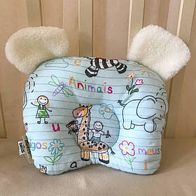 Подушка ортопедична "Жирафчик" Ведмедик Фланель 6+ 28*36 см Betis Різні кольори