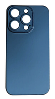 Задня кришка iPhone 15 Pro, синя, Blue Titanium, з великими отворами під вікна камер, оригінал PRC