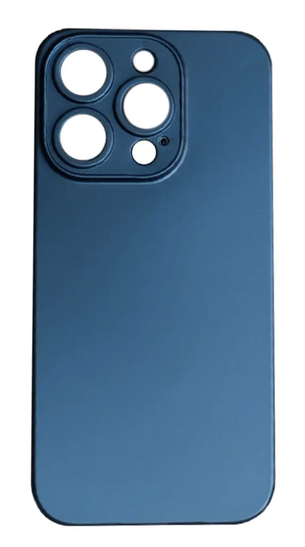 Задня кришка iPhone 15 Pro, синя, Blue Titanium, з великими отворами під вікна камер, оригінал PRC