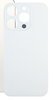 Задня кришка iPhone 15 Pro, біла, White Titanium, з великими отворами під вікна камер, оригінал PRC