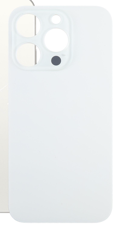 Задня кришка iPhone 15 Pro, біла, White Titanium, з великими отворами під вікна камер, оригінал PRC, фото 1