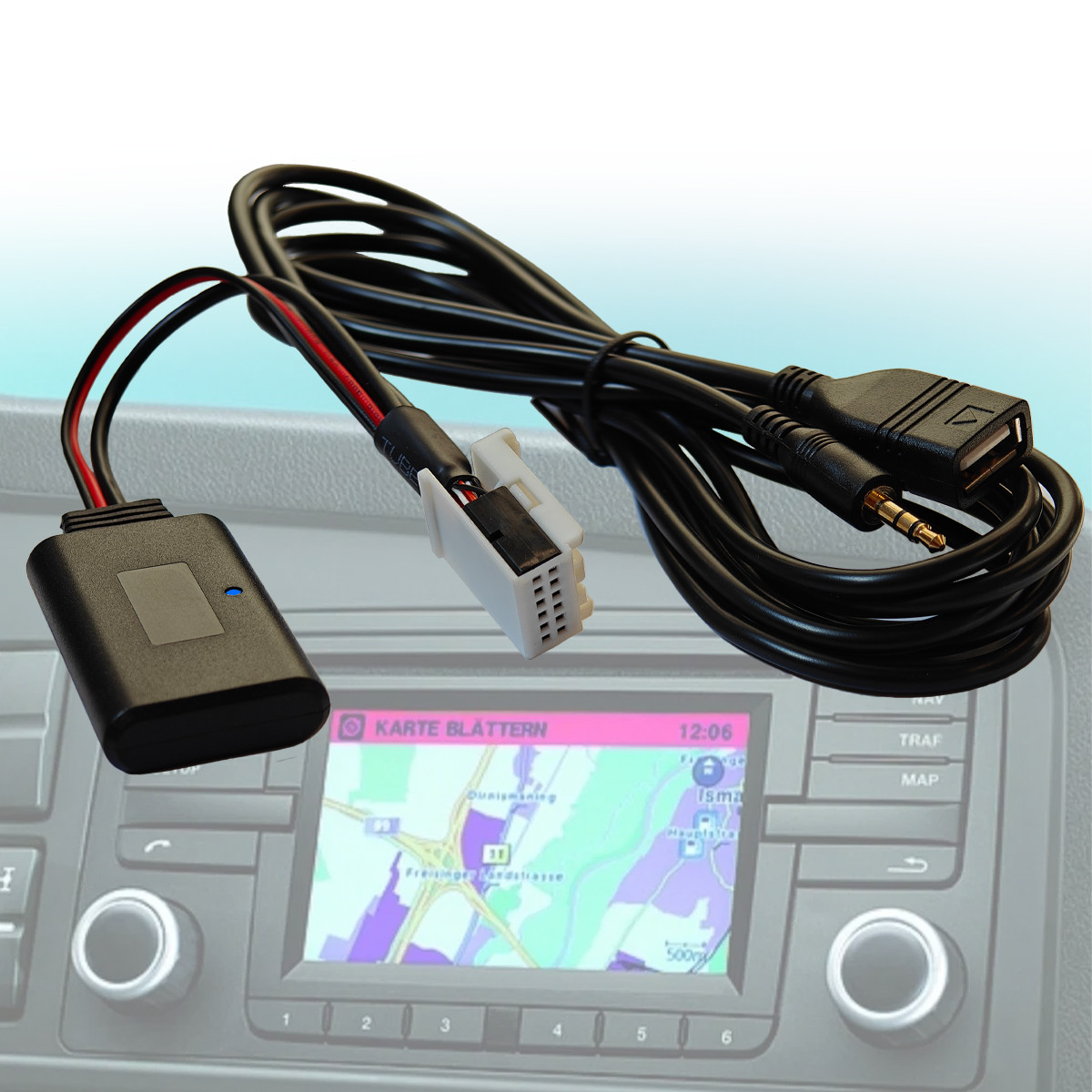 Bluetooth модуль + кабель AUX и USB для MAN TGX TGA TGL [BT v.5.0]