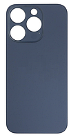 Задня кришка iPhone 15 Pro Max, синя, Blue Titanium, з великими отворами під вікна камер, оригінал PRC