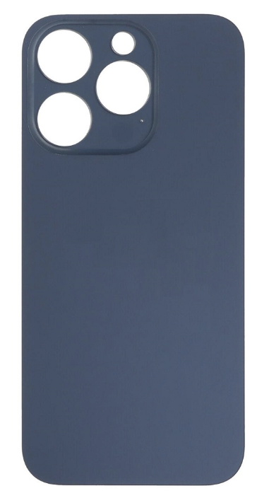 Задня кришка iPhone 15 Pro Max, синя, Blue Titanium, з великими отворами під вікна камер, оригінал PRC
