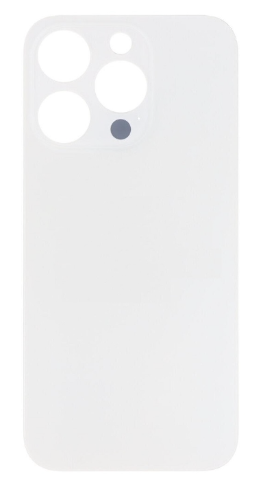 Задня кришка iPhone 15 Pro Max, біла, White Titanium, з великими отворами під вікна камер, оригінал PRC