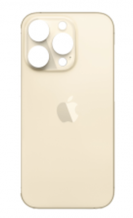 Задня кришка iPhone 14 Pro Max, золотиста, Gold, з великими отворами під вікна камер, оригінал PRC