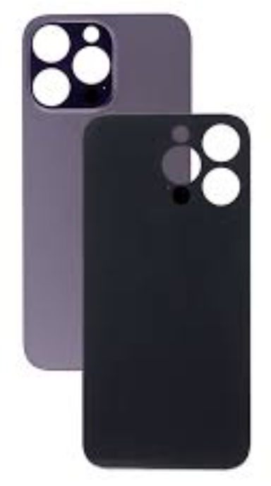 Задня кришка iPhone 14 Pro, фіолетова, Deep Purple, з великими отворами під вікна камер, оригінал PRC
