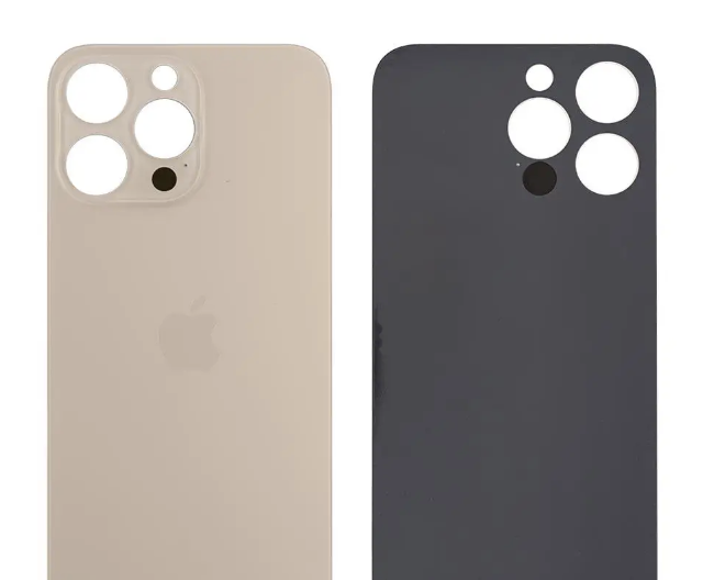 Задня кришка iPhone 14 Pro, золотиста, Gold, з великими отворами під вікна камер, оригінал PRC