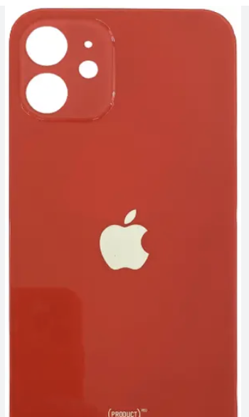 Задня кришка iPhone 12, червона, з великими отворами під вікна камер, оригінал PRC