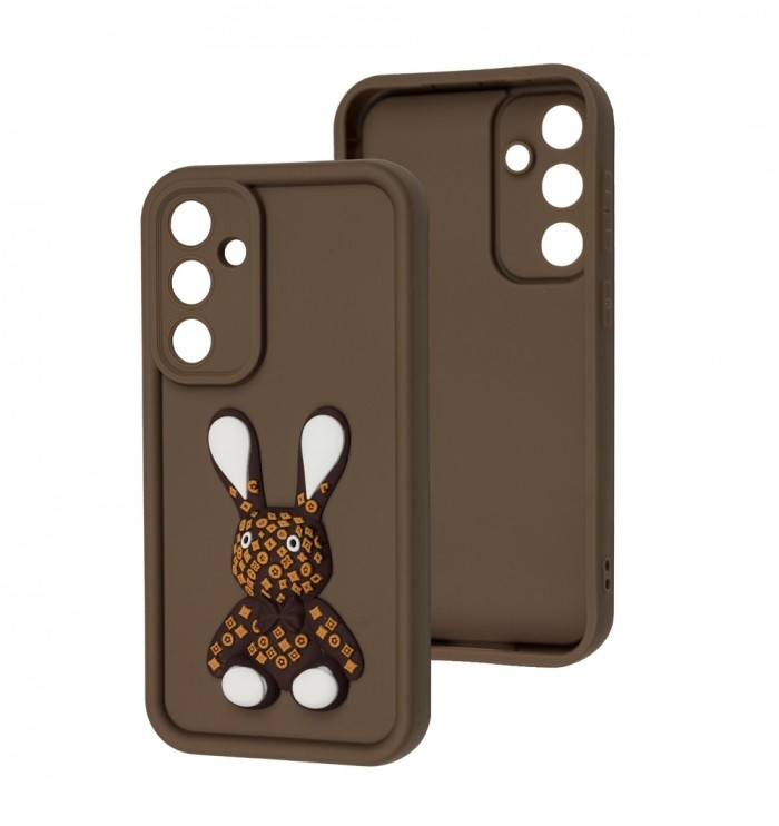 Чохол бампер силіконовий Wave для Samsung Galaxy S23 FE Зайчик Brown