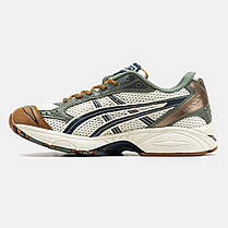 Чоловічі Кросівки Asics Gel-Kayano 14 Beige Green Brown / Асікс Гел-Каяно 14 Бежеві із Зеленим та Коричневим, фото 4