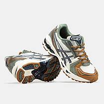 Чоловічі Кросівки Asics Gel-Kayano 14 Beige Green Brown / Асікс Гел-Каяно 14 Бежеві із Зеленим та Коричневим, фото 6