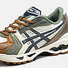 Чоловічі Кросівки Asics Gel-Kayano 14 Beige Green Brown / Асікс Гел-Каяно 14 Бежеві із Зеленим та Коричневим, фото 8