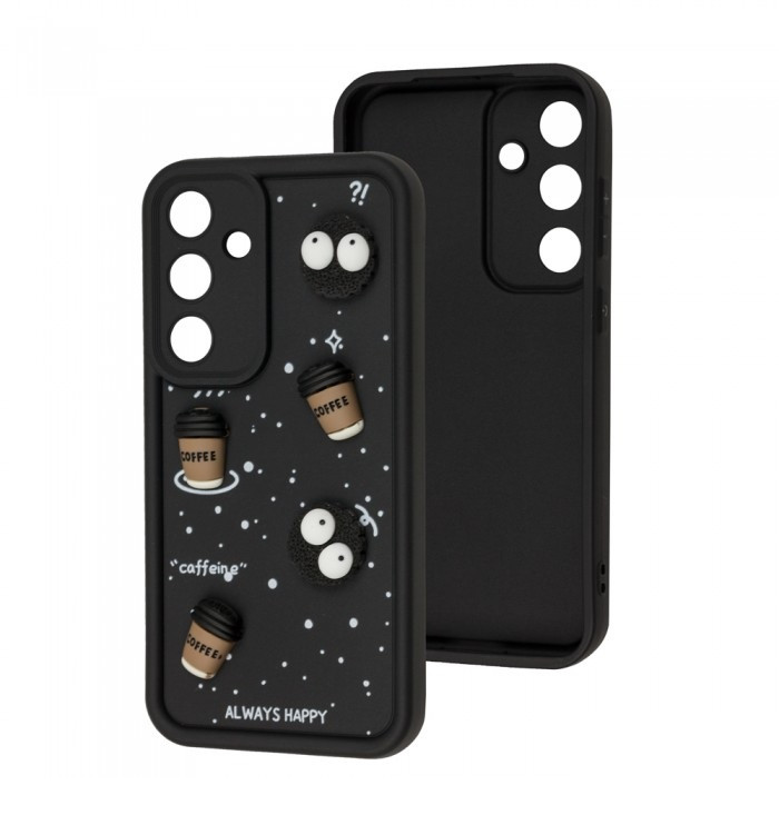 Чохол бампер силіконовий Wave для Samsung Galaxy S24 Ельф Кава Black