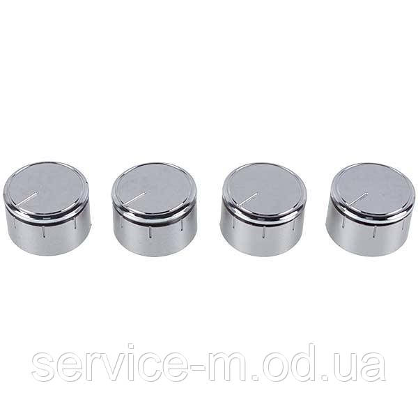 Набір універсальних ручок регулювання для духовки (4 шт.) D=34mm Н=30mm (високий адаптер) сріблястий