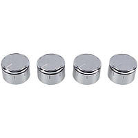 Набір універсальних ручок регулювання для духовки (4 шт.) D=34mm Н=30mm (високий адаптер) сріблястий