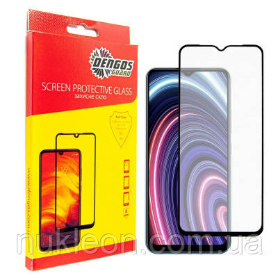Популярний! Скло захисне Dengos Full Glue Realme C21y (black) (TGFG-196) - Краща якість тільки на Nukleon.com.ua, фото 1