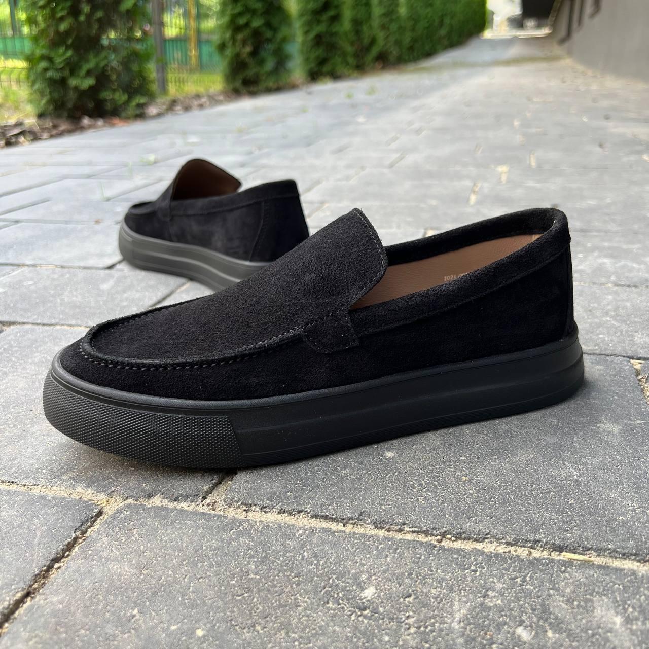 Стильні чорні лофери 40 - 45 розмір, фото 1