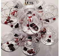 Популярний! Гірлянда Xmas M-1 Copper curtain ball lamp 7257 Сніговик, різнокольорова - Краща якість тільки на Nukleon.com.ua