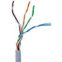 Популярний! Кабель мережевий UTP 305м, cat.5e, CCA(25%), 4*2*0,51, PVC, indoor, grey GEAR (GEC-UTPCCA25051305) - Краща якість
