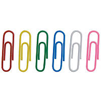 Популярний! Скріпки канцелярські Buromax 28мм, colored, rounded 100 шт (BM.5015) - Краща якість тільки на Nukleon.com.ua