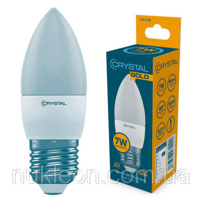 Популярний! Лампочка CRYSTAL C37 7W PA Е27 3000K (C37-018) - Краща якість тільки на Nukleon.com.ua, фото 1