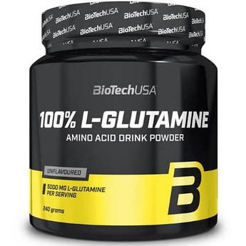 Biotech USA 100% L-Glutamine 240 грам, Без смаку
