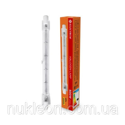 Популярний! Лампочка Electrum 500W R7s, 117,6mm (A-HL-0060) - Краща якість тільки на Nukleon.com.ua, фото 1