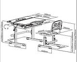 Комплект парта та стілець-трансформери FunDesk Lavoro Pink, фото 5