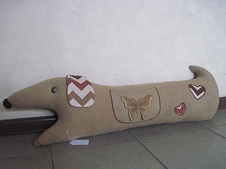 Подушка валик Такса під двері ручна робота