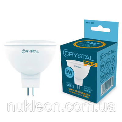 Популярний! Лампочка CRYSTAL MR16 5W P G5.3 4000K (MR16-005) - Краща якість тільки на Nukleon.com.ua, фото 1