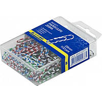 Популярний! Скріпки канцелярські Buromax 28мм, colored, "zebra", 100 шт., plastic box (BM.5071) - Краща якість тільки на