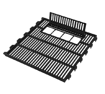 Чавунна решітка 600х600 мм з отвором для видалення гною