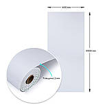 Самоклеюча вінілова плитка в рулоні 600х3000х2мм Біла Глянсова SW-00001284, фото 3