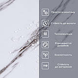 Самоклеюча вінілова плитка в рулоні 600х3000х2мм Білий мармур з прожилками Глянсова SW-00001285, фото 5