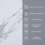 Самоклеюча вінілова плитка в рулоні 600х3000х2мм Білий повітряний мармур Глянсова SW-00001287, фото 5