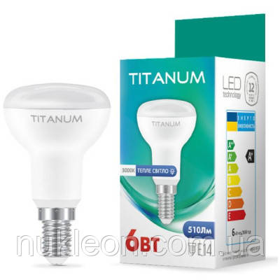 Популярний! Лампочка TITANUM LED R50 6W E14 3000K (TLR5006143) - Краща якість тільки на Nukleon.com.ua, фото 1