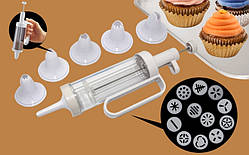 Популярний! Шприц кондитерський декоратор тіста для печива та тортів з насадками - Краща якість тільки на Nukleon.com.ua