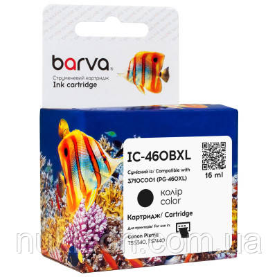 Популярний! Картридж Barva Canon PG-460 XL black/3710C001, 16 мл (IC-460BXL) - Краща якість тільки на Nukleon.com.ua