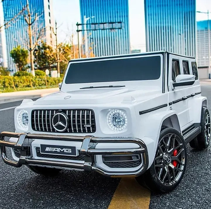 Дитячий електромобіль двомісний на акумуляторі Джип Mercedes G63 AMG з пультом р/у для дітей 3-8 років Білий