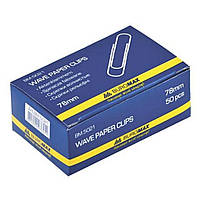 Популярний! Скріпки канцелярські Buromax 78мм, relief, 50 шт. (BM.5021) - Краща якість тільки на Nukleon.com.ua