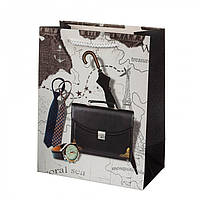 Популярний! Подарунковий пакет Для справжнього Чоловіка Berlin 32х26х12 см - Краща якість тільки на Nukleon.com.ua