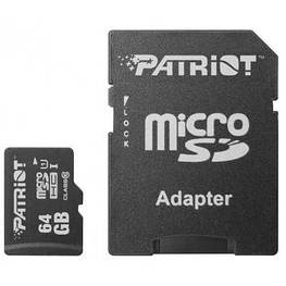 Карта пам&apos;яті Patriot 64GB microSD class10 UHS-1 (PSF64GMCSDXC10) - оригінал