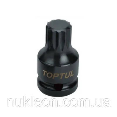 Популярний! Головка торцева Toptul SPLINE ударна М14 L44мм 1/2" (KADB1614S) - Краща якість тільки на Nukleon.com.ua