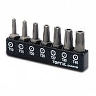 Promo Ціна! Набір біт Toptul TORX з отвором 1/4" 7од. (T10-T40) (GAAV0703) - тільки на ZaGrosh.com.ua
