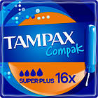 Promo Ціна! Тампони Tampax Compak Super Plus з аплікатором 16 шт. (8001841300399) - тільки на ZaGrosh.com.ua