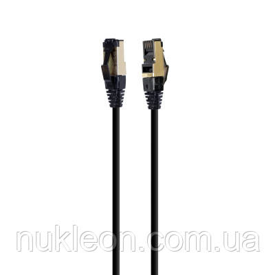 Популярний! Патч-корд 3м, S/FTP, cat 8, литий, 50u", CU, AWG 27, LSZH, black Cablexpert (PP8-LSZHCU-BK-3M) - Краща якість тільки