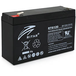 Батарея до ДБЖ Ritar RT6120A, 6V-12Ah (RT6120) - оригінал